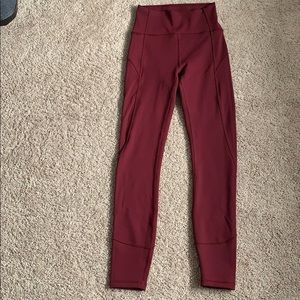 lululemon maroon leggings
